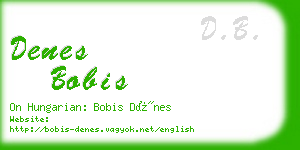 denes bobis business card